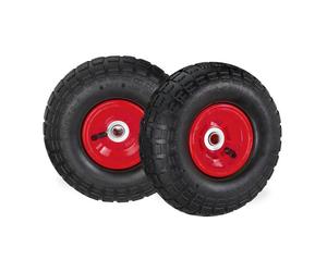 Relaxdays Roues pour diable jeu de 2 3.5-4