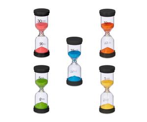 Relaxdays Sablier décoratif en lot de 5
