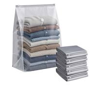 Relaxdays Sacs sous vide lot de 6 100 x 80 cm sacs de compression pour couettes et vêtements gris