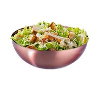 Relaxdays Saladier, INOX, 31,5 cm de diamètre, mélangeur Rond pour Cuisiner et Le Service, 5 L, cuivre