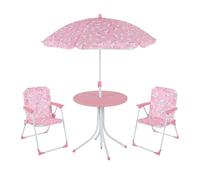 Relaxdays, Salon de Jardin pour l'enfant, Table, chaises, Parasol, Design Original, pour la Plage ou Le Camping