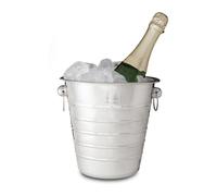 Relaxdays Seau à champagne argenté poignées