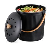 Relaxdays Seau à compost rond 5,6 L