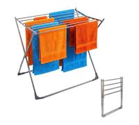 Relaxdays Séchoir à linge inox pliable