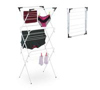 Relaxdays Séchoir à linge pliable 18 barres