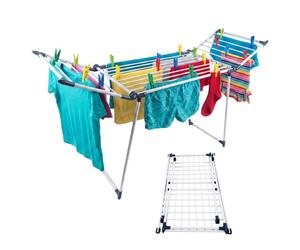 Relaxdays Séchoir à linge pliant à ailes