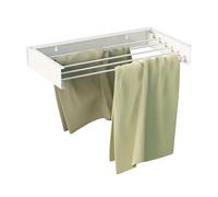 Relaxdays Séchoir Pliable, 4,15 m de Fil, HxLxP : 11,5x85x42,5 cm, étendoir Peu encombrant, Blanc