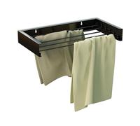 Relaxdays Séchoir Pliable, 4,15 m de Fil, HxLxP : 11,5x85x42,5 cm, étendoir Peu encombrant, Noir