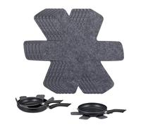 Relaxdays Séparateur de Casserole, Lot de 8 protège-poêles, 38 x 30 cm, Accessoire empilage poêles, Gris