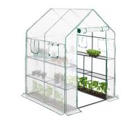 Relaxdays Serre de jardin avec 4 fenêtres