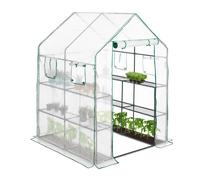 Relaxdays Serre de jardin avec 4 fenêtres