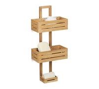 Relaxdays Serviteur de douche bambou