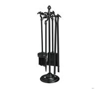 Relaxdays Lot de 5 pièces en fonte pour cheminée