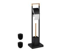 Relaxdays Serviteur bambou & acier inoxydable