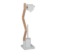 Relaxdays Serviteur WC en acier et MDF