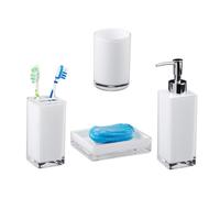 Relaxdays Set 4 accessoires de salle de bain