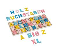 Relaxdays Set de 104 lettres en bois