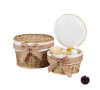 Relaxdays Set de 2 corbeilles de rangement