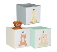Relaxdays Boîtes de rangement enfant, 3 pièces