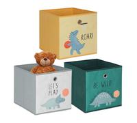 Relaxdays Boîtes de rangement enfant, 3 pièces