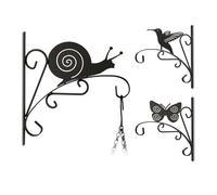 Relaxdays Set de 3 crochets animaux pour fleurs