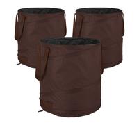 Relaxdays Set de 3 sacs de jardin pop-up marron
