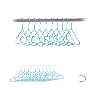 Relaxdays Set de 80 cintres pour enfants turquoise