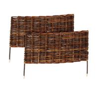 Relaxdays Set de bordures en osier