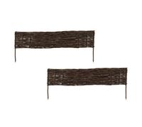 Relaxdays Set de bordures en osier