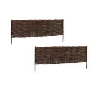 Relaxdays Set de bordures en osier