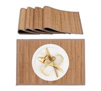 Relaxdays Set de table en bambou