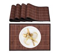 Relaxdays Set de table en bambou