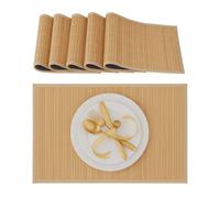 Relaxdays Set de table en bambou lot de 18