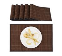 Relaxdays Set de table en bambou lot de 24