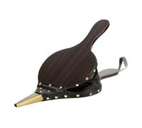 Relaxdays Soufflet, souffleur d'air pour Barbecue et cheminée, 40 cm, Design Rustique, Soufflet à Main, MDF, Brun et Or