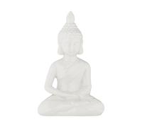 Relaxdays Statue bouddha de couleur blanche