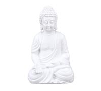 Relaxdays Statue de Bouddha blanc de 30 cm