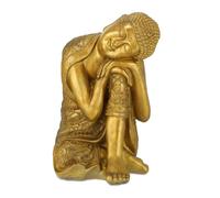 Relaxdays Statue de Bouddha tête penchée