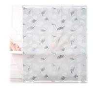 Relaxdays Store de Baignoire, 140 x 240 cm, Rideau de Douche avec Chaine, Montage Flexible, Salle de Bain, Noir-Blanc