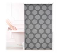 Relaxdays Store de baignoire gris à pois