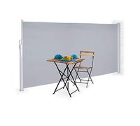 Relaxdays Store latérale extérieur rétractable brise vue jardin terrasse 180 x 300 cm protection UV - gris