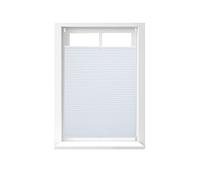 Relaxdays Store vénitien sans perçage volet fenêtre blanc laisse passer la lumière, 80 x 130 cm, blanc