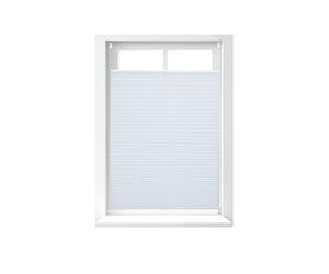 Relaxdays Store vénitien sans perçage volet fenêtre blanc laisse passer la lumière, 80 x 130 cm, blanc