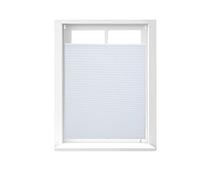 Relaxdays Store vénitien sans perçage volet fenêtre blanc laisse passer la lumière, 90 x 130 cm, blanc