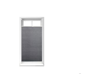 Relaxdays Store vénitien sans perçage volet fenêtre gris 60 x 130 cm laisse passer la lumière, gris