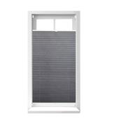 Relaxdays Store vénitien sans perçage volet fenêtre gris 90 x 120 cm laisse passer la lumière, gris