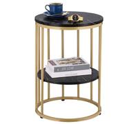 Relaxdays Superbe table d'appoint avec 2 plateaux