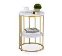 Relaxdays Superbe table d'appoint avec 2 plateaux