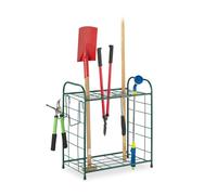 Relaxdays Support à appareils de jardin, Rangement de bêches, truelles & balais, ordre, Étagère à appareils 68x80x35