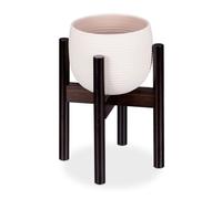 Relaxdays Support à fleurs bambou réglable marron